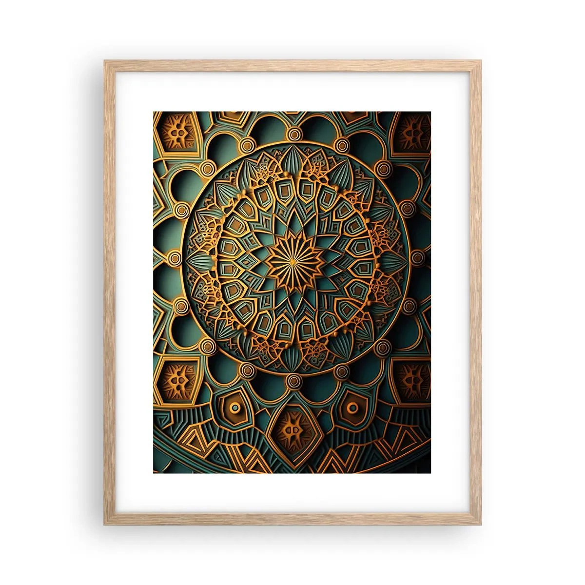 Poster în ramă de stejar deschis - În stil arabic - 40x50 cm