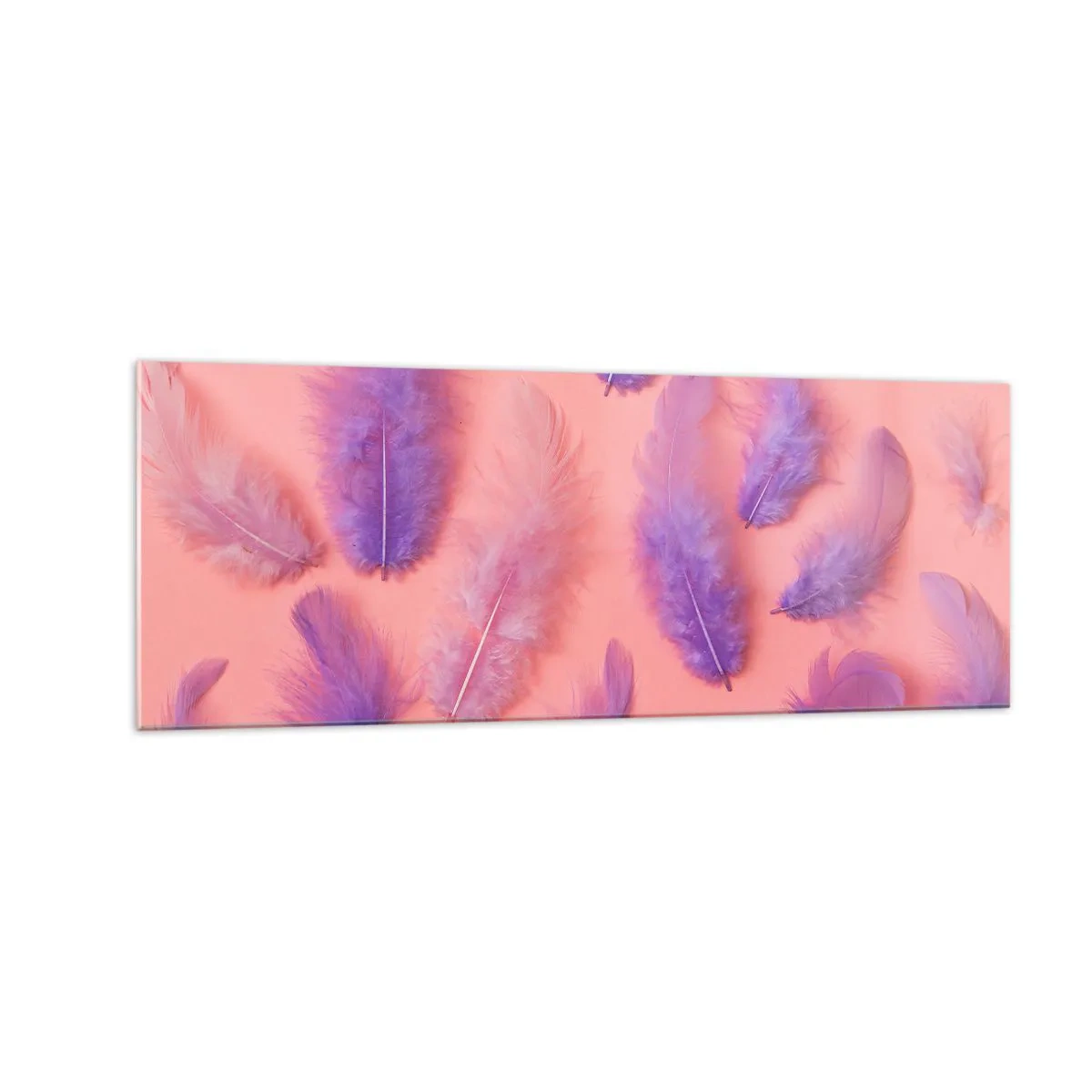 Tablou pe sticlă - Pasăre liliac de dorință - 140x50 cm