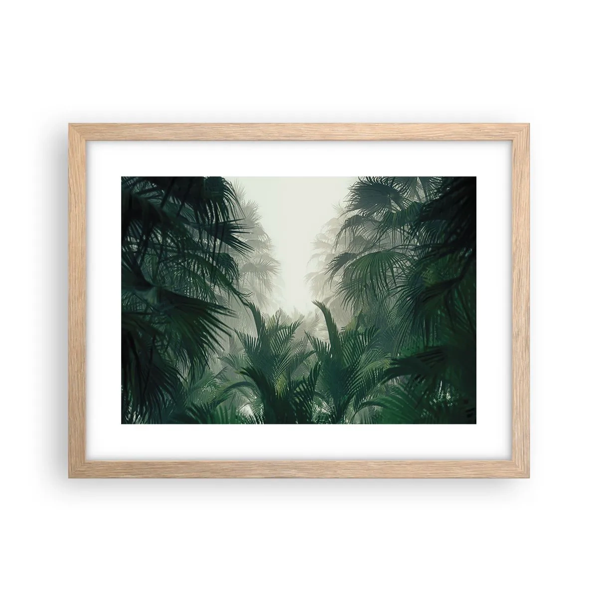Poster în ramă de stejar deschis - Mister tropical - 40x30 cm
