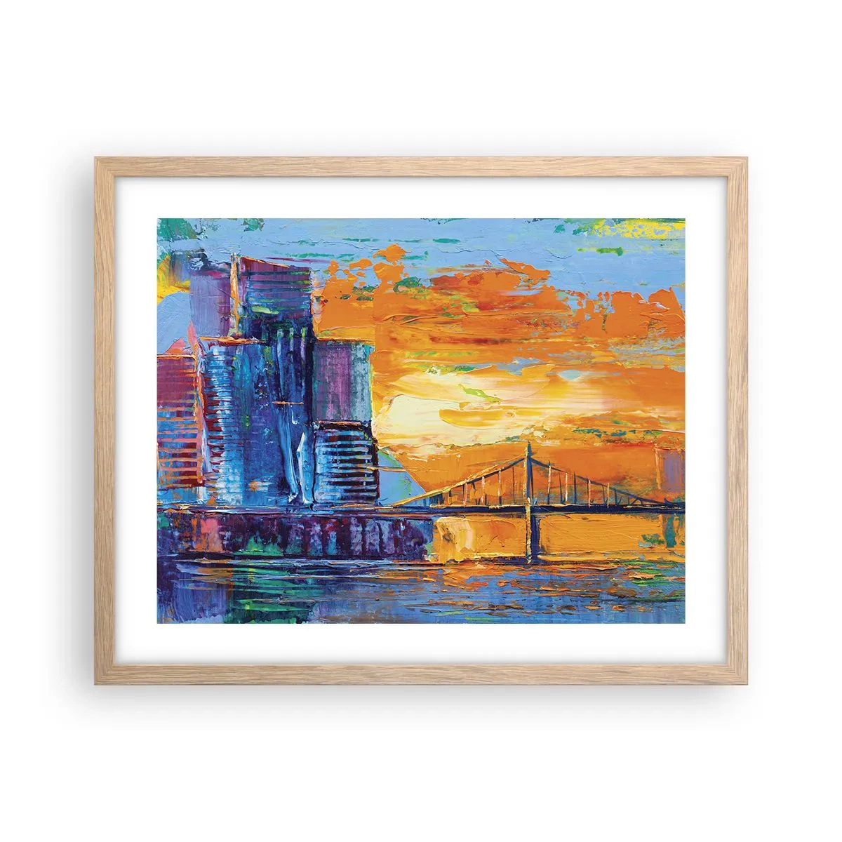 Poster în ramă de stejar deschis - Cultură și natură - 50x40 cm