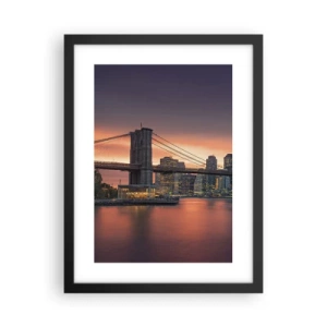 Poster în ramă neagră - Scufundate în tăcerea liliachie - 30x40 cm