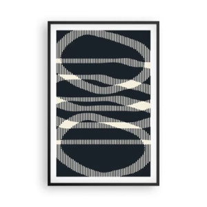 Poster în ramă neagră - Încercare de străpungere a întunericului - 61x91 cm