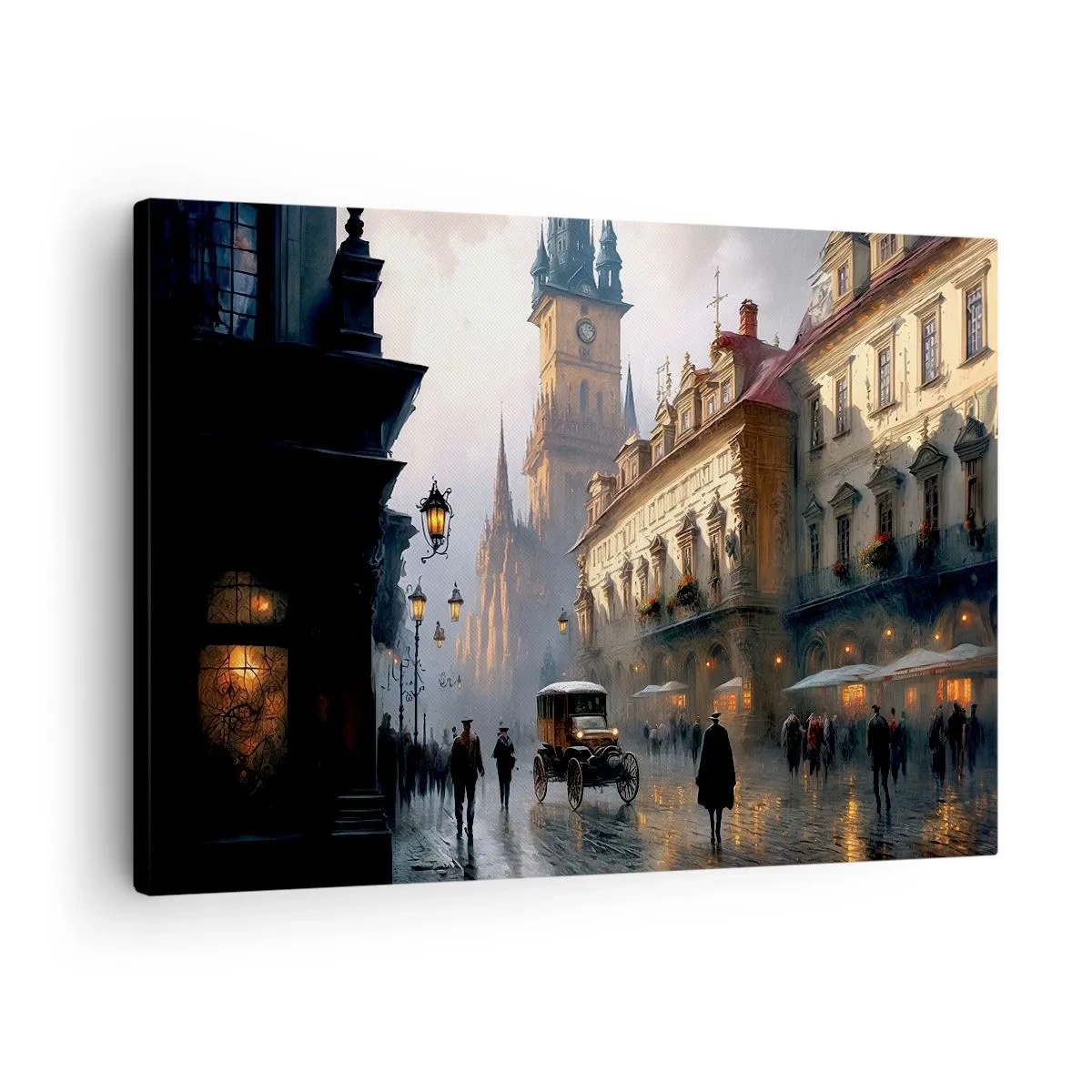Tablou pe pânză - Magia unei seri la Praga - 70x50 cm
