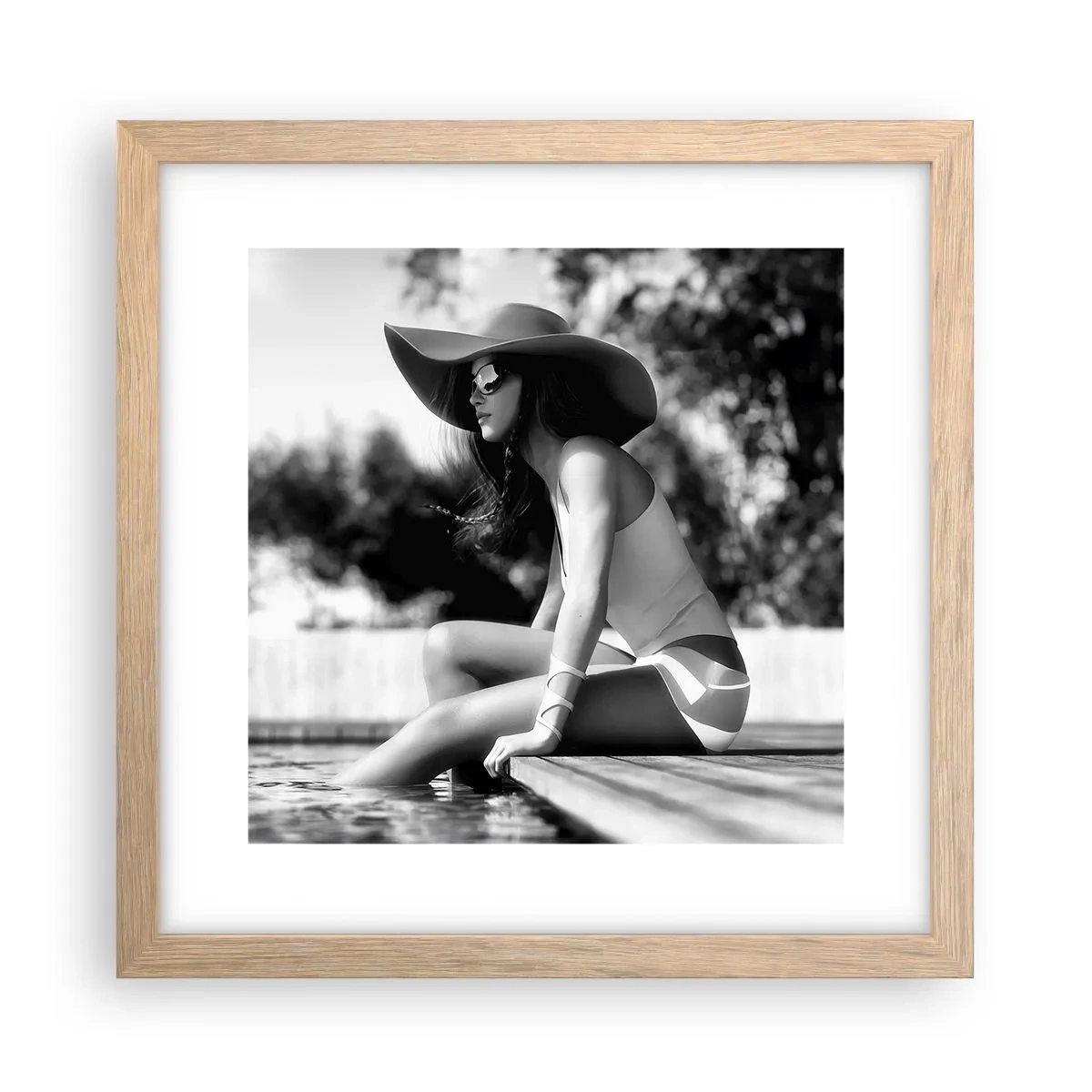 Poster în ramă de stejar deschis - Vis de vară - 30x30 cm