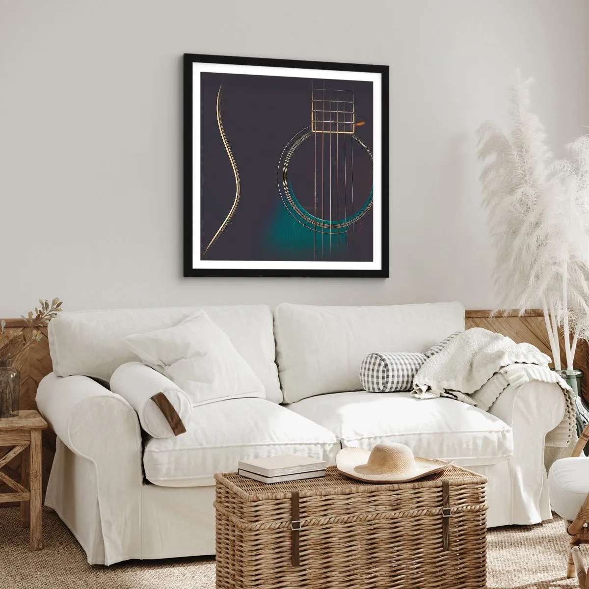 Poster în ramă neagră - O clipă înainte de a suna - 60x60 cm