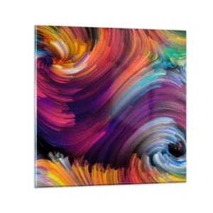 Tablou pe sticlă - Începutul unei lumi noi - 40x40 cm