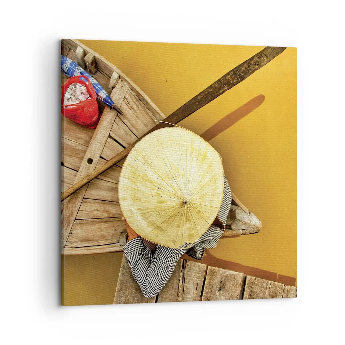 Tablou pe pânză - Viața pe râul galben - 50x50 cm