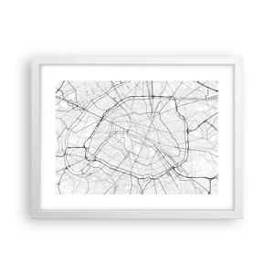 Poster în ramă albă - Floarea Parisului - 40x30 cm