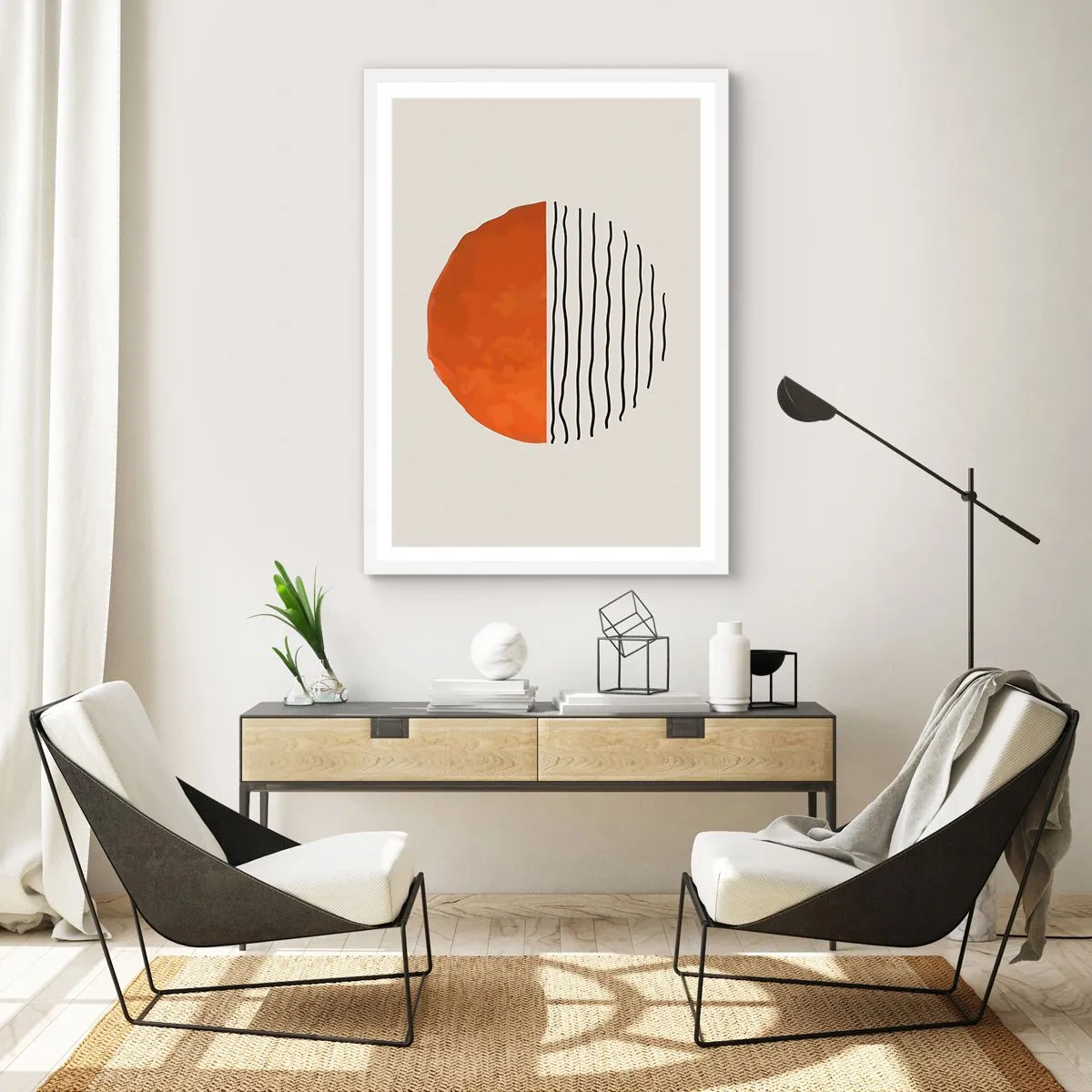 Poster în ramă albă - În stil japonez - 70x100 cm