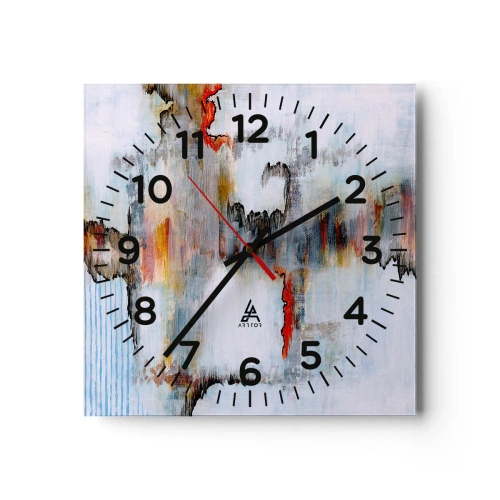Ceas de perete - Ceas pe sticlă - Cu bățul pe apă - 30x30 cm