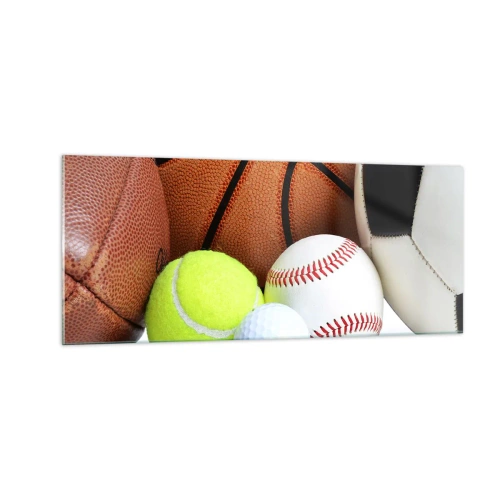 Tablou pe sticlă - Ne leagă mingea! - 100x40 cm