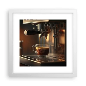 Poster în ramă albă - Băutură senzuală - 30x30 cm