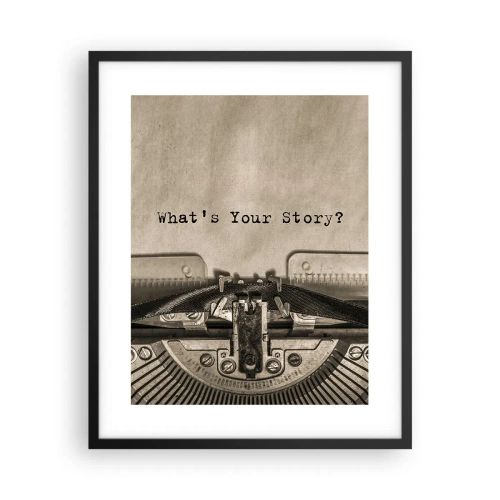 Poster în ramă neagră - Spune-mi - 40x50 cm