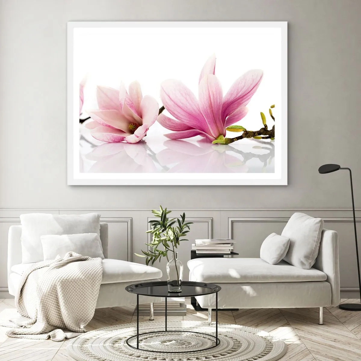Poster în ramă albă - Delicate ca o adiere de primăvară - 50x40 cm