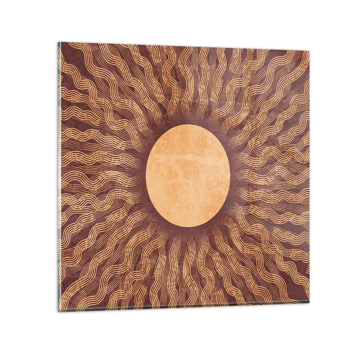 Tablou pe sticlă - Icoana soarelui - 30x30 cm