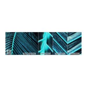 Mostră tapet Premium Canvas - Textura verdelui - Frunze, Macro, Tropical - 100x30 cm