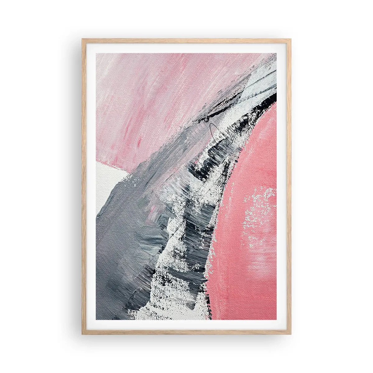 Poster în ramă de stejar deschis - Compoziție adaptată - 70x100 cm