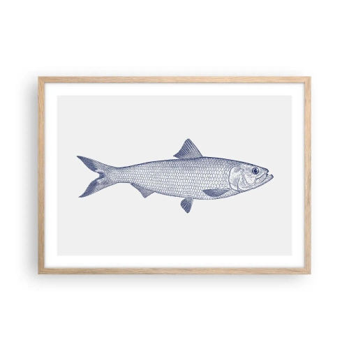 Poster în ramă de stejar deschis - Salutări din mările nordice - 70x50 cm