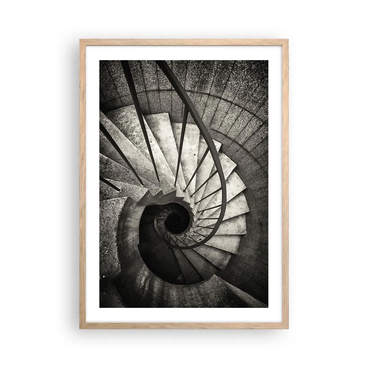 Poster în ramă de stejar deschis - În sus și în jos - 50x70 cm
