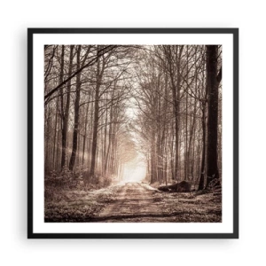 Poster în ramă neagră - Catedrala Forestieră - 60x60 cm