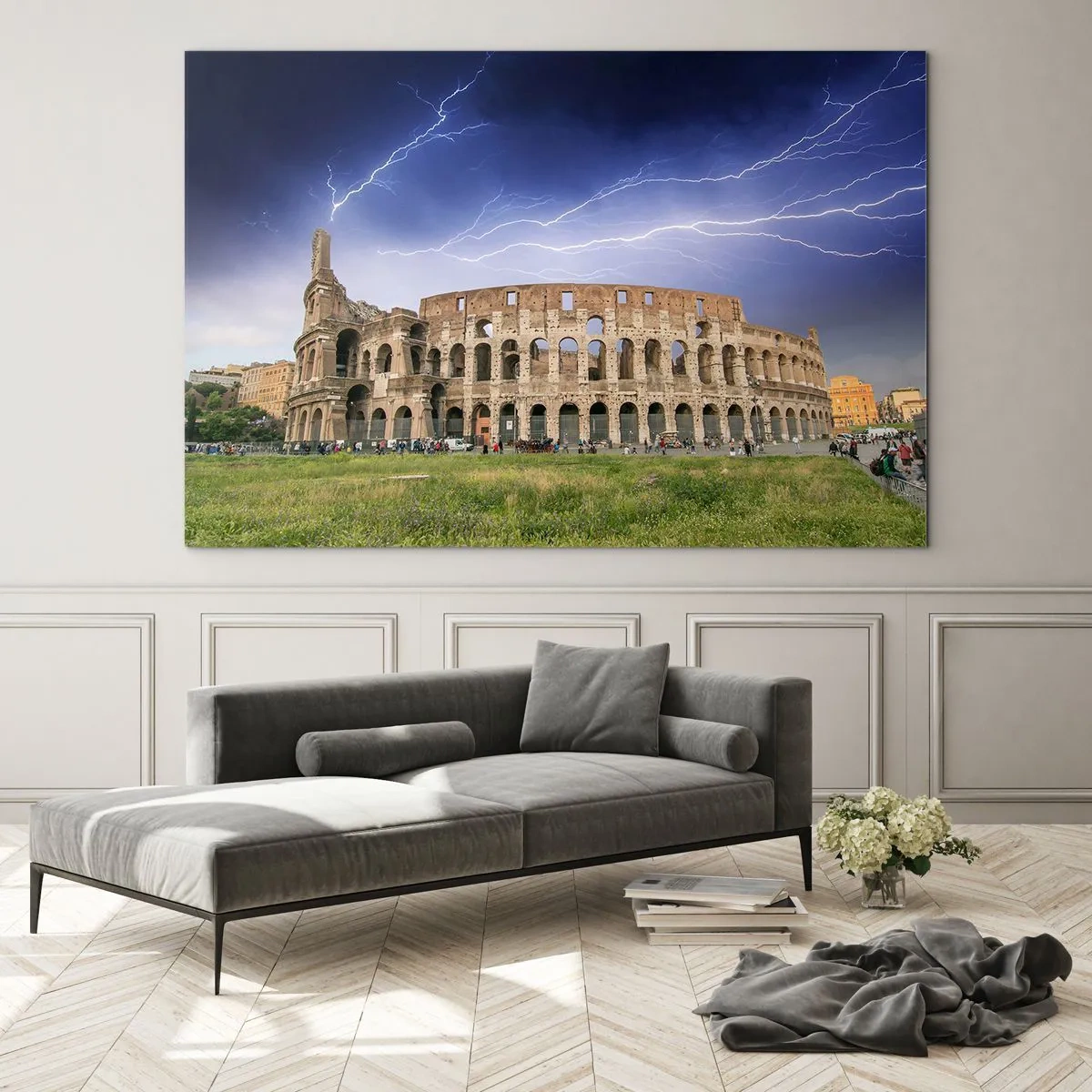 Tablou pe sticlă - Arena de luptă - 100x70 cm