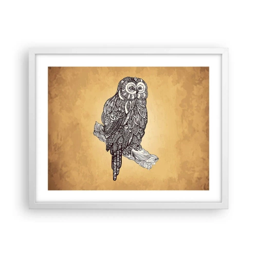 Poster în ramă albă - Ornamente complicate de înțelepciune - 50x40 cm