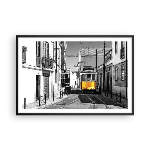 Poster în ramă neagră - Spiritul Lisabonei - 91x61 cm