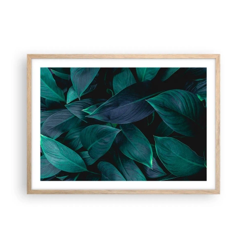 Poster în ramă de stejar deschis - Verdeața în sine - 70x50 cm
