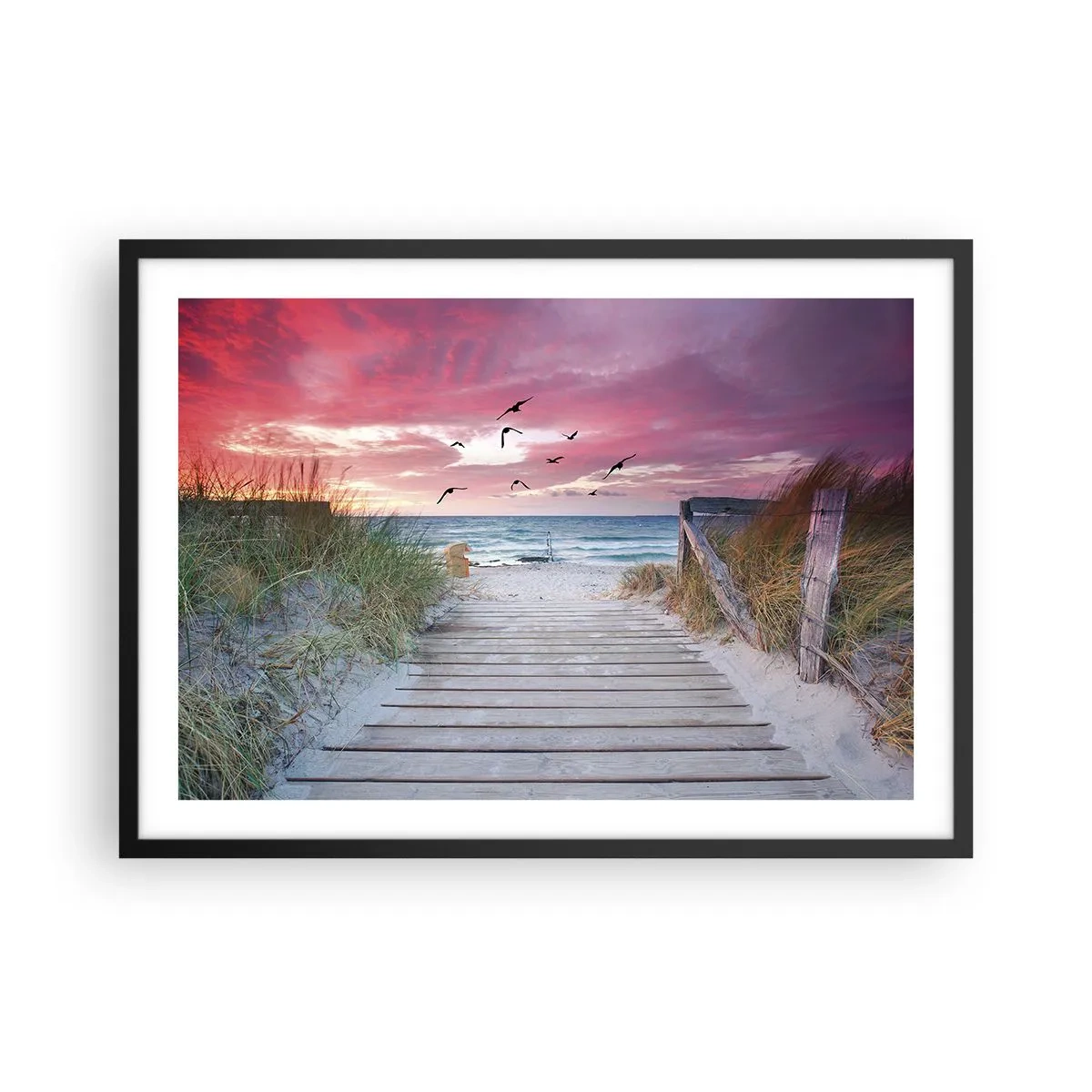 Poster în ramă neagră - Impresie baltică - 70x50 cm