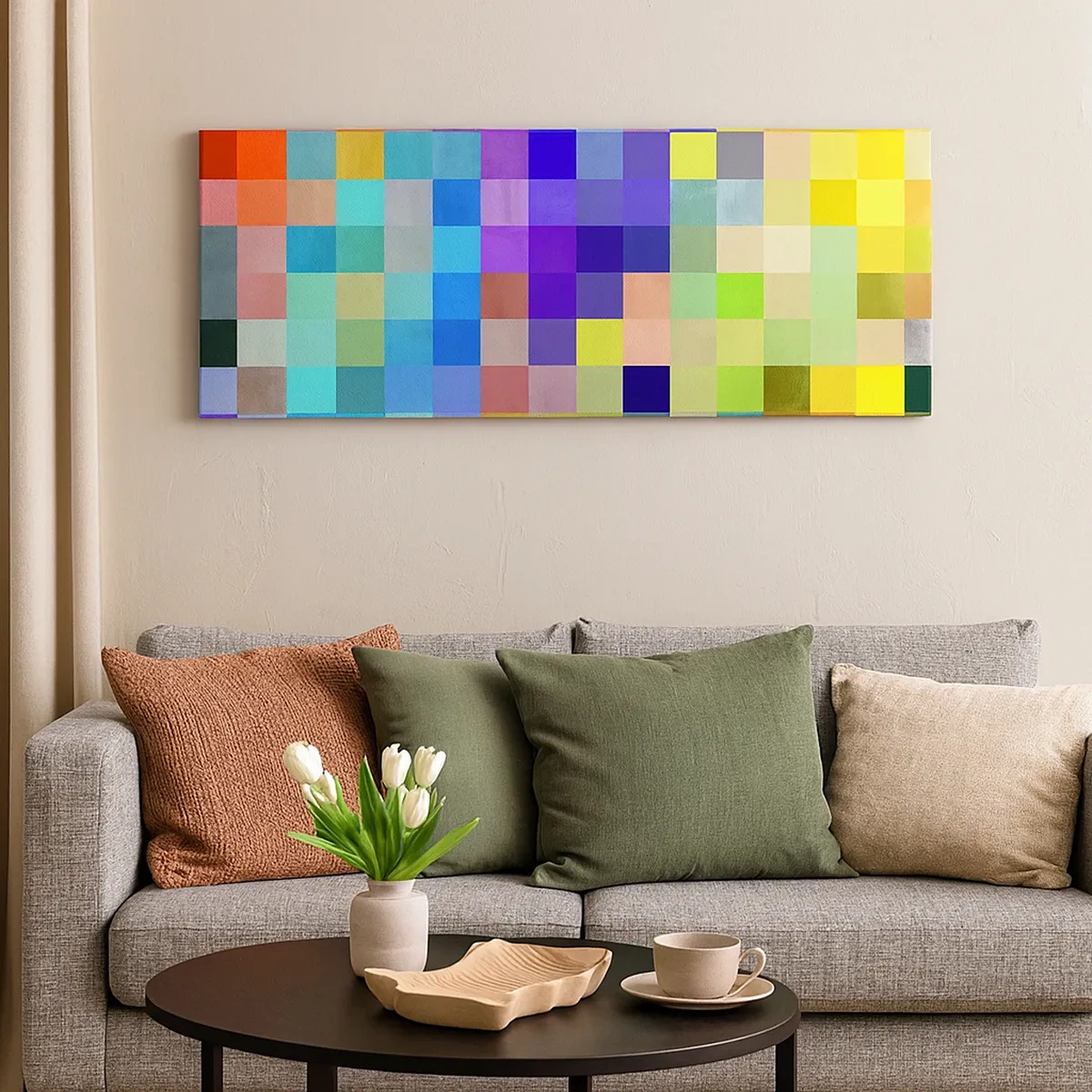 Tablou pe pânză - Fiecare diferit, toate sunt egale - 30x30 cm