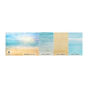 Mostră tapet Premium Canvas - Marele albastru - Mare, Vedere, plajă - 100x30 cm