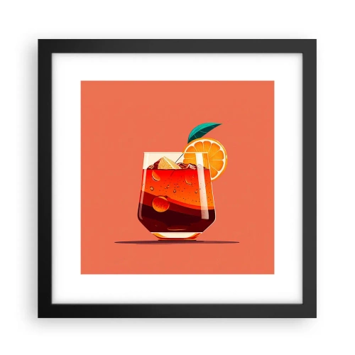 Poster în ramă neagră - Răcoare de vară - 30x30 cm