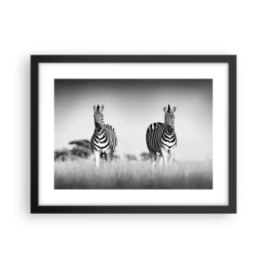 Poster în ramă neagră - Și totuși lumea e albă și neagră - 40x30 cm