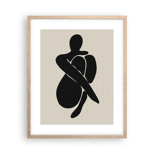 Poster în ramă de stejar deschis - În propriile îmbrățișări - 40x50 cm