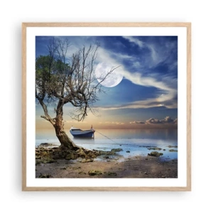 Poster în ramă de stejar deschis - Este acesta sfârșitul sau începutul? - 60x60 cm