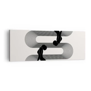 Tablou pe pânză - Simetrie senzuală - 140x50 cm