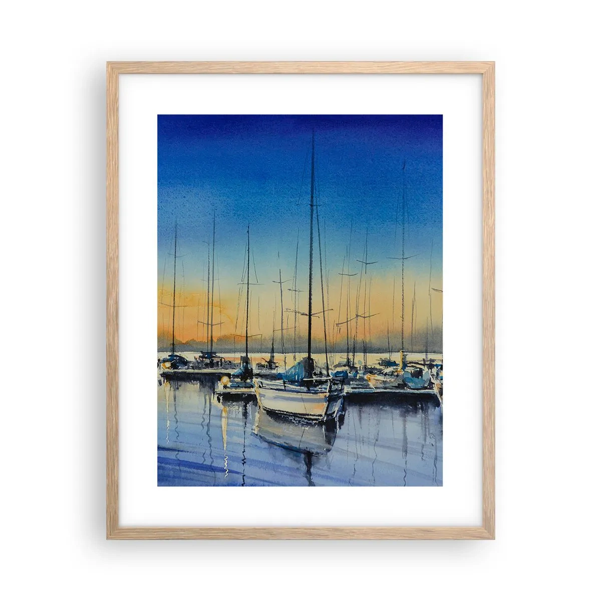 Poster în ramă de stejar deschis - Sfârșitul unei zile bune - 40x50 cm
