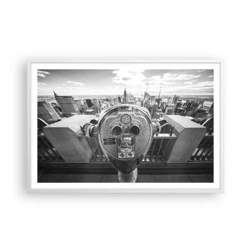 Poster în ramă albă - Orașul de deasupra orașelor - 91x61 cm