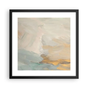 Poster în ramă neagră - Abstracție - lumea blândeții - 40x40 cm