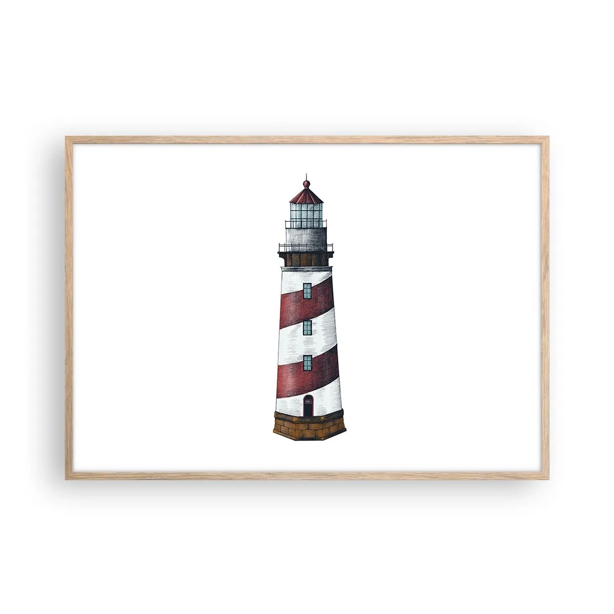 Poster în ramă de stejar deschis - Întotdeauna de veghe - 100x70 cm