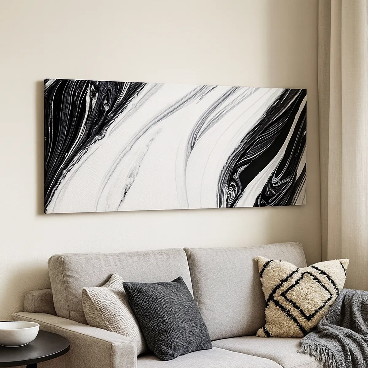 Tablou pe pânză - Combinație de contrarii - 30x30 cm