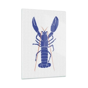 Tablou pe sticlă - Homar rafinat albastru închis - 50x70 cm
