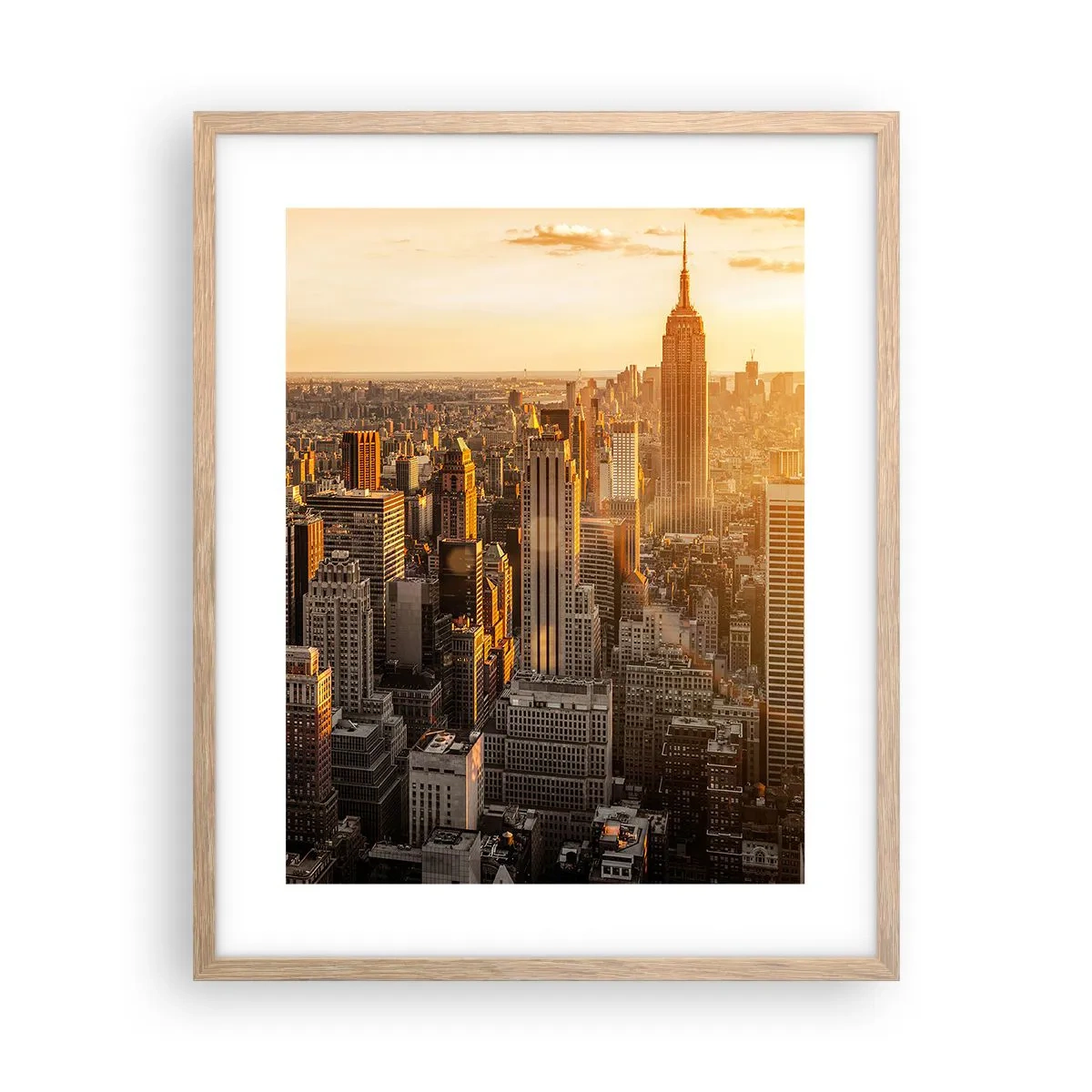 Poster în ramă de stejar deschis - Crescând la soare - 40x50 cm