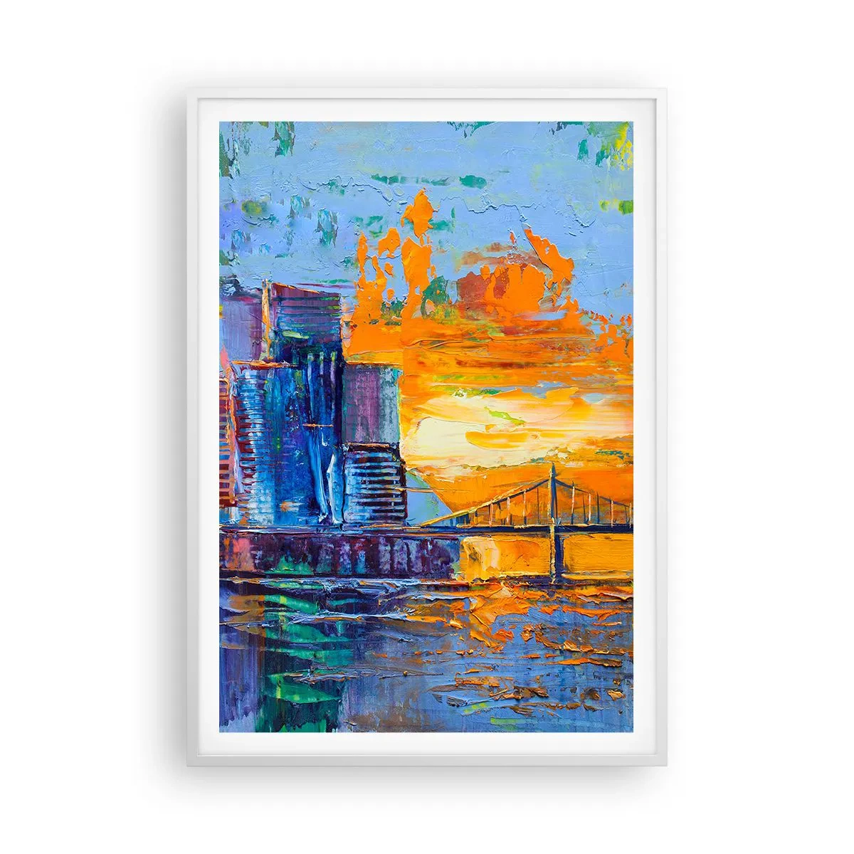 Poster în ramă albă - Cultură și natură - 70x100 cm