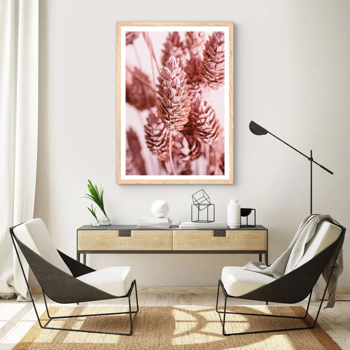 Poster în ramă de stejar deschis - Aparent discrete - 50x70 cm