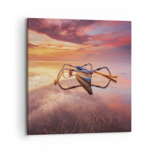 Tablou pe pânză - Liniștea unei seri tropicale - 70x70 cm