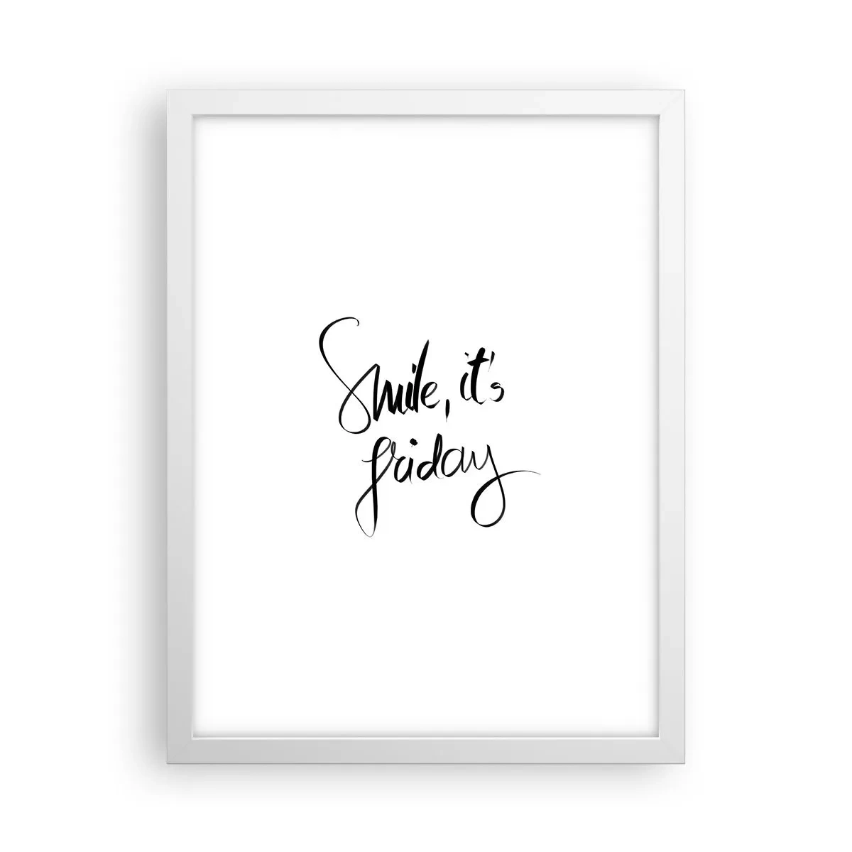 Poster în ramă albă - Bucurie adevărată - 30x40 cm