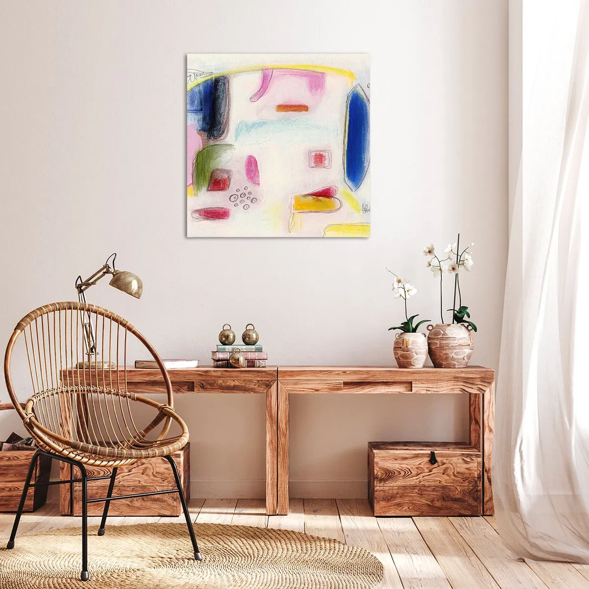 Tablou pe pânză - Mai mult convexă decât concavă sau plată - 60x60 cm