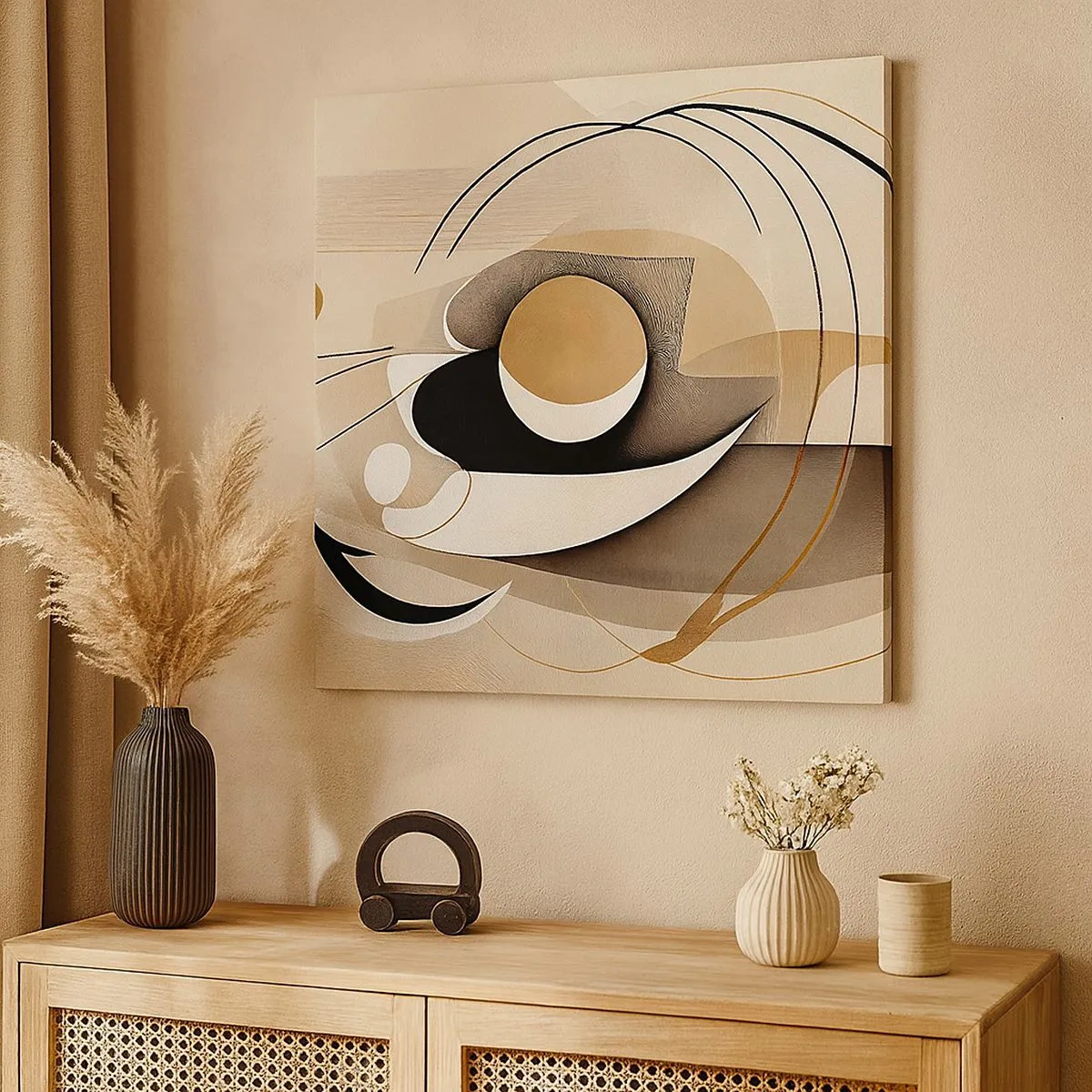 Tablou pe pânză - Compoziție - nucleu - 30x30 cm