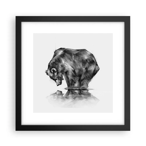 Poster în ramă neagră - Mă bucur să văd pe cineva apropiat - 30x30 cm